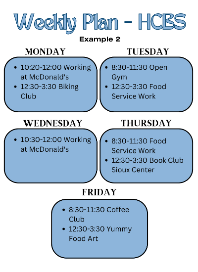 HCBS Example Schedule 2